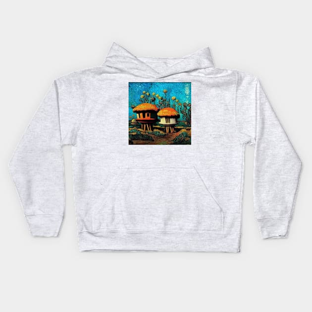 Starry Night in Kashyyyk Kids Hoodie by Grassroots Green